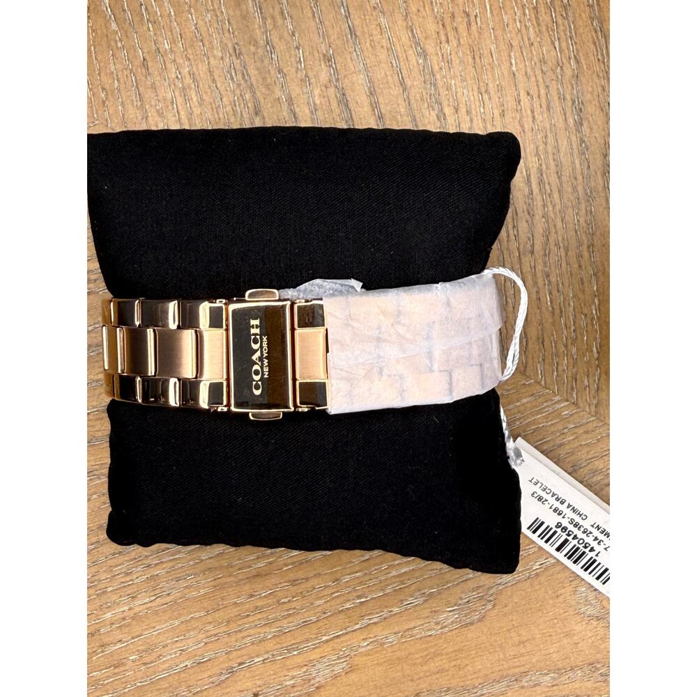 Coach Rose Gold Crystal Bezel Watch | New With Box | Luxury Gift - Picture 3 of 5